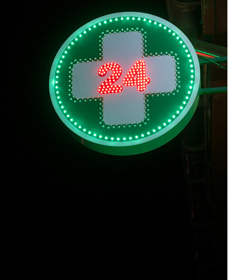 anuncio farmacia led