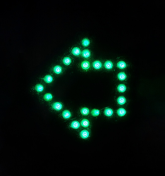 flecha led para exteriores